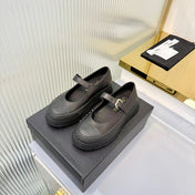 CHANEL 26S PLATFORM MARY JANE SHOES IN BLACK LAMBSKIN