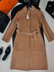 HERMES 25S REVERSIBLE LONG CASHMERE COAT 242