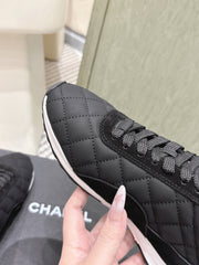 CHANEL 25S SNEAKERS IN BLACK CALFSKIN AND SUEDE