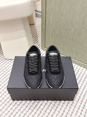 CHANEL 25S SNEAKERS IN BLACK CALFSKIN AND SUEDE