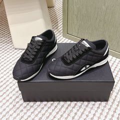 CHANEL 25S SNEAKERS IN BLACK CALFSKIN AND SUEDE