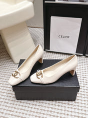 CHANEL 26S HIGH HEELS 75 MM IN WHITE CALFSKIN WITH GOLD-TONE CC LOGO
