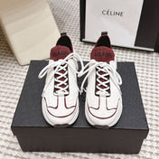 CHANEL 26S PLATFORM SNEAKERS 30 MM IN WHITE SUEDE WITH BURGUNDY FABRIC