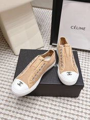 CHANEL 26S SNEAKERS IN BEIGE CANVAS