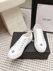 CHANEL 26S SNEAKERS IN WHITE CANVAS