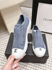 CHANEL 26S SNEAKERS IN BLUE DENIM