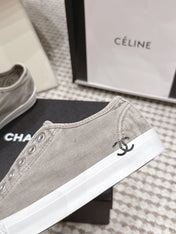 CHANEL 26S SNEAKERS IN LIGHT GREY CANVAS