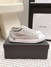 CHANEL 26S SNEAKERS IN LIGHT GREY CANVAS