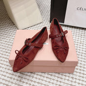 MIUMIU 26S MARY JANE BALLET IN DARK RED SUEDE WITH BUCKLE STRAP