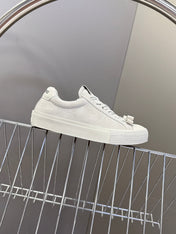 MIUMIU 25S SNEAKERS IN WHITE SUEDE