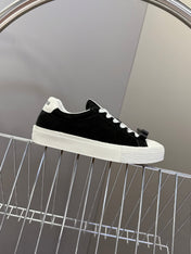 MIUMIU 25S SNEAKERS IN BLACK SUEDE