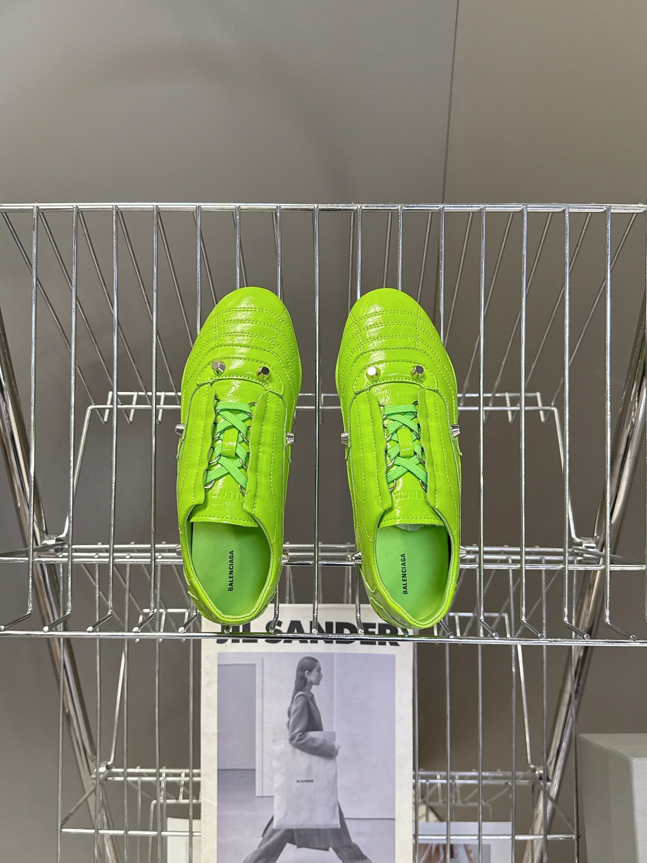 BALENCIAGA 25S SNEAKER IN GREEN CALFSKIN