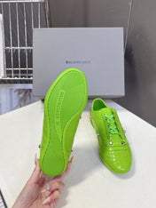 BALENCIAGA 25S SNEAKER IN GREEN CALFSKIN
