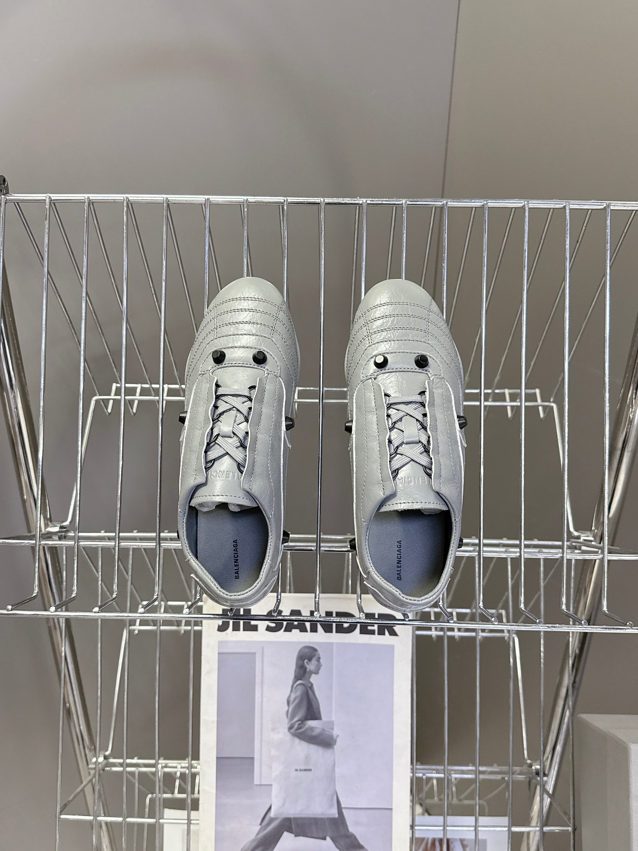 BALENCIAGA 25S SNEAKER IN GREY CALFSKIN