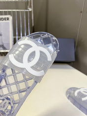 CHANEL 26S SLIDES IN LIGHT PURPLE PVC