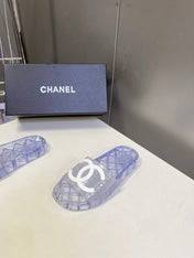 CHANEL 26S SLIDES IN LIGHT PURPLE PVC