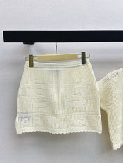 MIUMIU 26S KNIT TOP AND SKIRT SET STYLE 1042