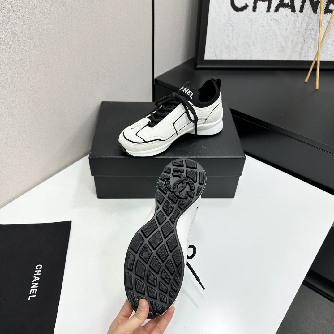 CHANEL 26S SNEAKERS IN WHITE CALFSKIN