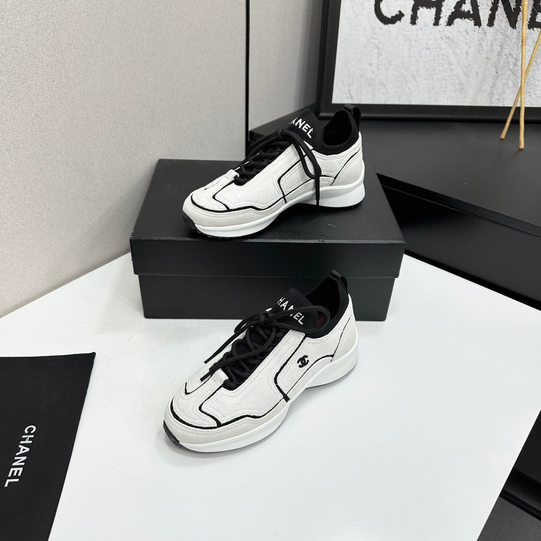 CHANEL 26S SNEAKERS IN WHITE CALFSKIN