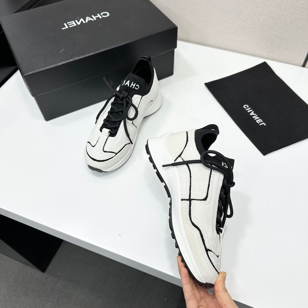 CHANEL 26S SNEAKERS IN WHITE CALFSKIN