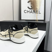 CHANEL 26S SNEAKERS IN BEIGE AND BLACK CALFSKIN