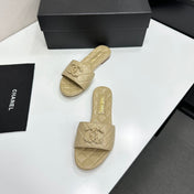 CHANEL 26S SANDALS IN BEIGE QUILTED LEATHER