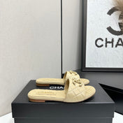 CHANEL 26S SANDALS IN BEIGE QUILTED LEATHER
