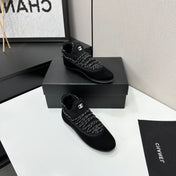 CHANEL 26S SNEAKERS IN BLACK SUEDE AND MESH