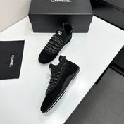 CHANEL 26S SNEAKERS IN BLACK SUEDE AND MESH