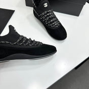 CHANEL 26S SNEAKERS IN BLACK SUEDE AND MESH