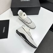 CHANEL 26S SNEAKERS IN WHITE SUEDE AND MESH