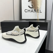 CHANEL 26S SNEAKERS IN WHITE AND BLACK CALFSKIN