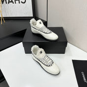 CHANEL 26S SNEAKERS IN WHITE AND BLACK CALFSKIN