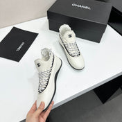 CHANEL 26S SNEAKERS IN WHITE AND BLACK CALFSKIN