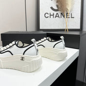 CHANEL 26S CHUNKY SNEAKERS IN WHITE CALFSKIN