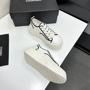 CHANEL 26S CHUNKY SNEAKERS IN WHITE CALFSKIN