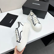 CHANEL 26S CHUNKY SNEAKERS IN WHITE CALFSKIN