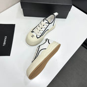CHANEL 26S PLATFORM SNEAKERS IN WHITE CALFSKIN