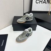 CHANEL 26S SNEAKERS IN GREY CALFSKIN AND MESH
