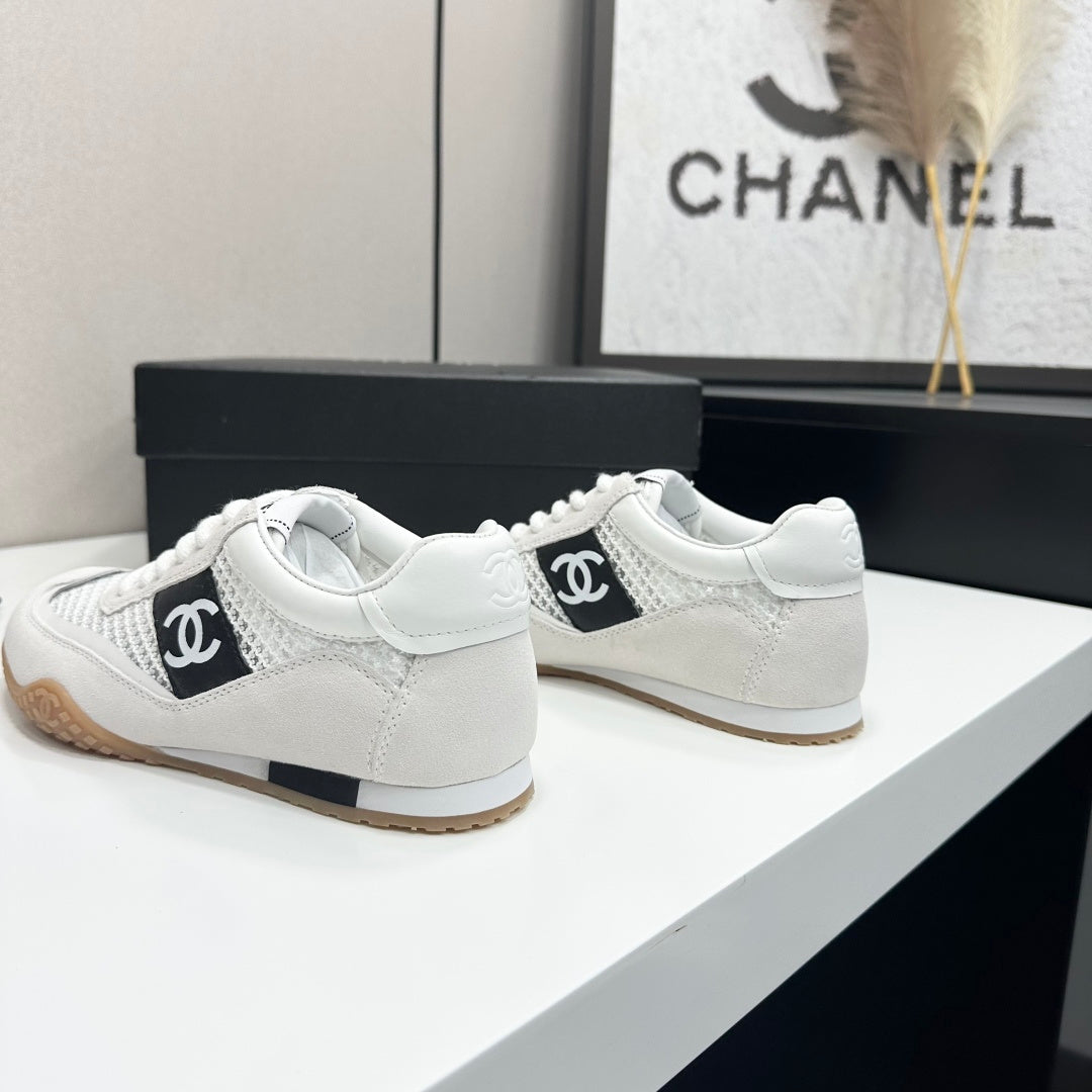 CHANEL 26S SNEAKERS IN WHITE CALFSKIN AND MESH