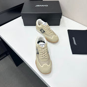 CHANEL 26S SNEAKERS IN BEIGE CALFSKIN AND MESH