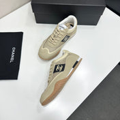 CHANEL 26S SNEAKERS IN BEIGE CALFSKIN AND MESH