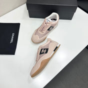 CHANEL 26S SNEAKERS IN LIGHT PINK CALFSKIN AND MESH