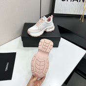 CHANEL 26S SNEAKERS IN WHITE AND PINK CALFSKIN