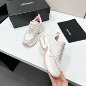 CHANEL 26S SNEAKERS IN WHITE AND PINK CALFSKIN