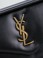 YSL 25S CALYPSO HANDBAG 26 IN BLACK LAMBSKIN GOLD HARDWARE