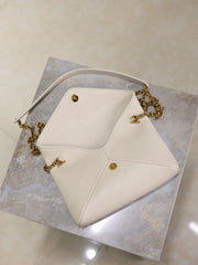 YSL 25S CALYPSO MINI 19 IN BLANC VINTAGE LAMBSKIN GOLD HARDWRE