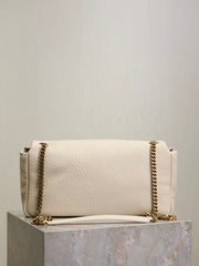 YSL 25S CALYPSO 30 IN IVORY GRAINED CALFSKIN GOLD HARDWRE