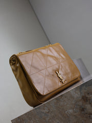 YSL 25S LARGE JAMIE 43 IN DARK GOLDENROD LAMBSKIN GOLD HARDWARE