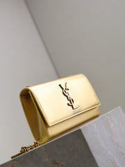 YSL 25S KATE BAG 20 IN GOLD METALLIC CALFSKIN GOLD HARDWRE